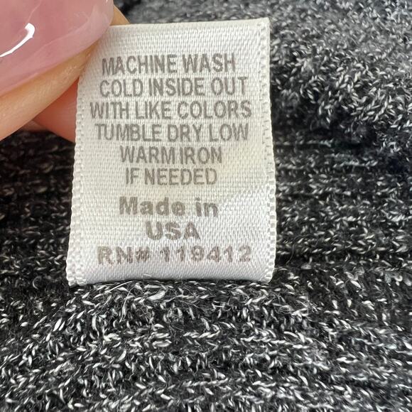 MONROW Marled Gray Crew Neckline Long Sleeve Drop Shoulder Pullover Sweater Sz M - Picture 9 of 9